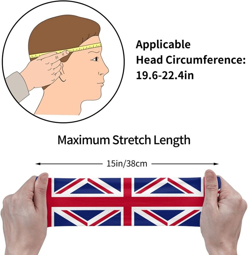 AKMCBSH National Flags Sports Sweatband Head Bands for Women Men - Moisture-Wicking Non-Slip Headband for Running Yoga Workout Fitness and Gym - Image 3